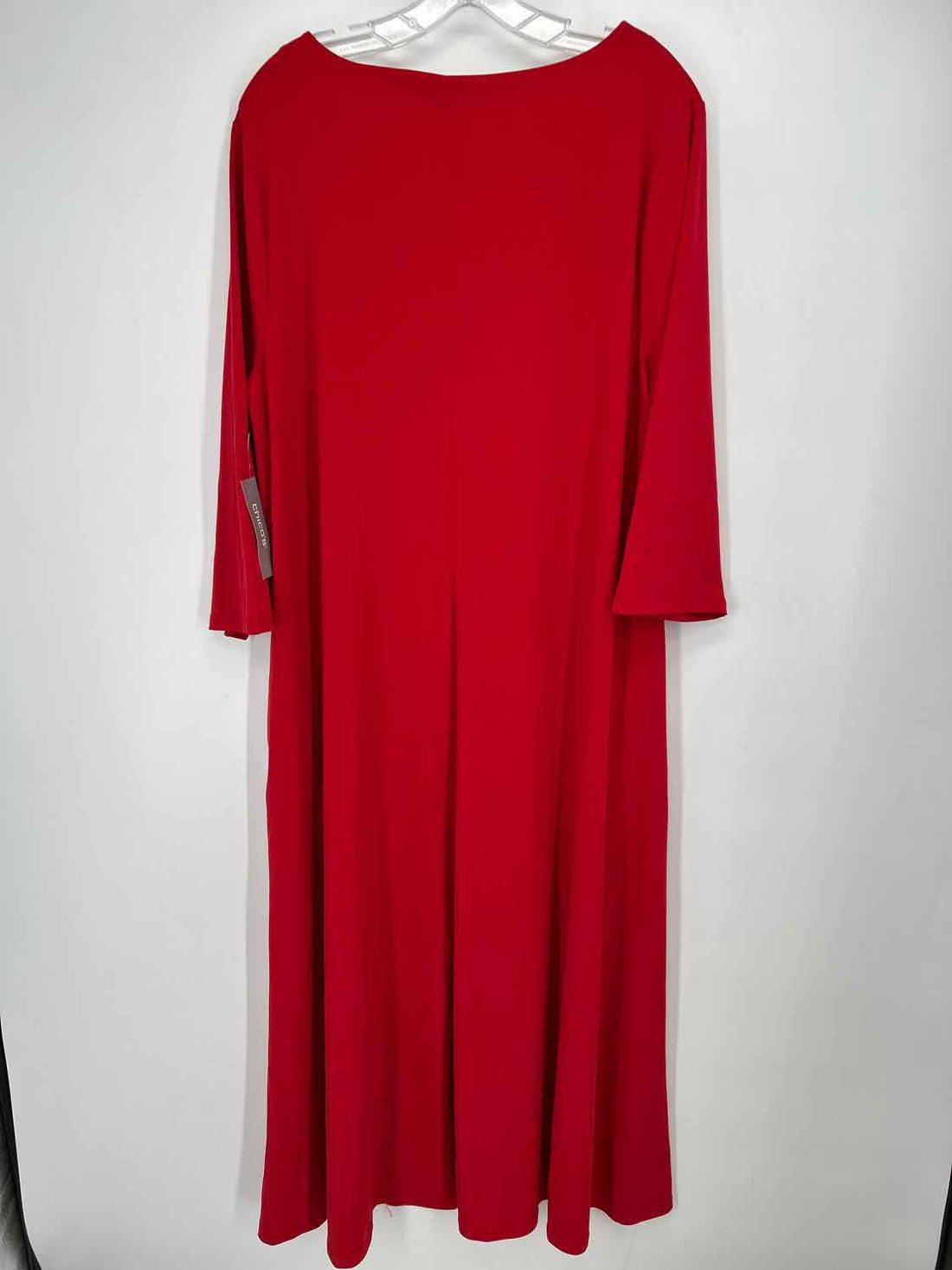 Chicos Size 3(XL) Red Long Sleeve Dress