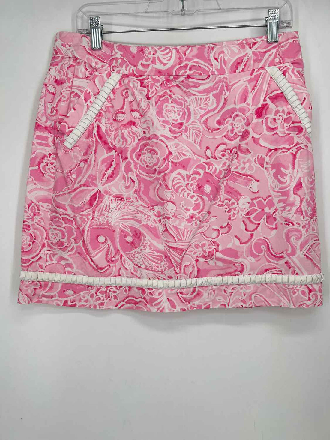 Lilly Pulitzer 6 Pink & White Print Lilly Pulitzer Skirt