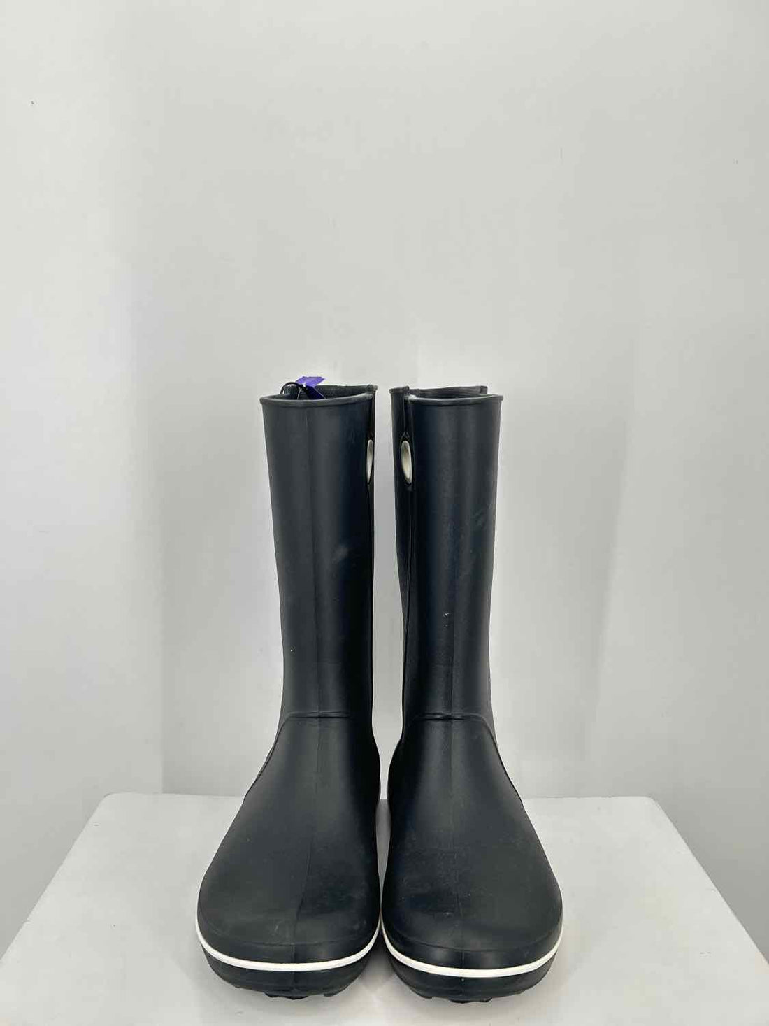 Crocs Women Size 8 Black & White Rain Boot