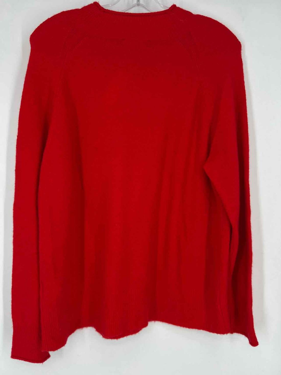 J Crew Size M Red Merino Wool Blend Sweater