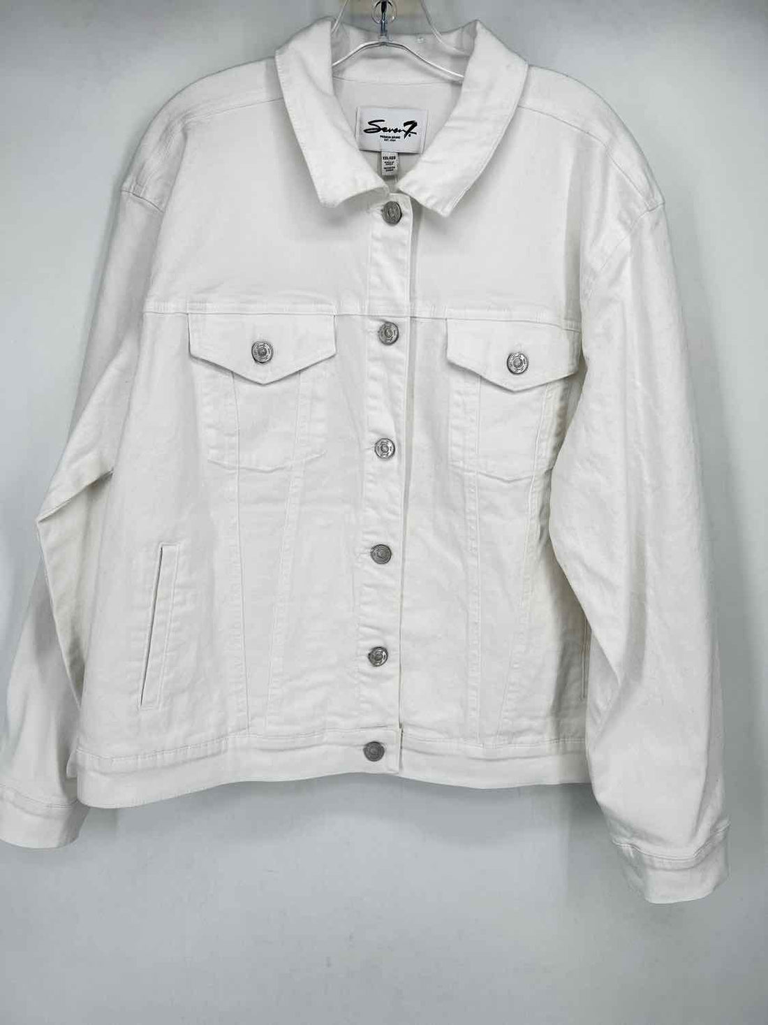 Seven Size XXL White Denim Jacket