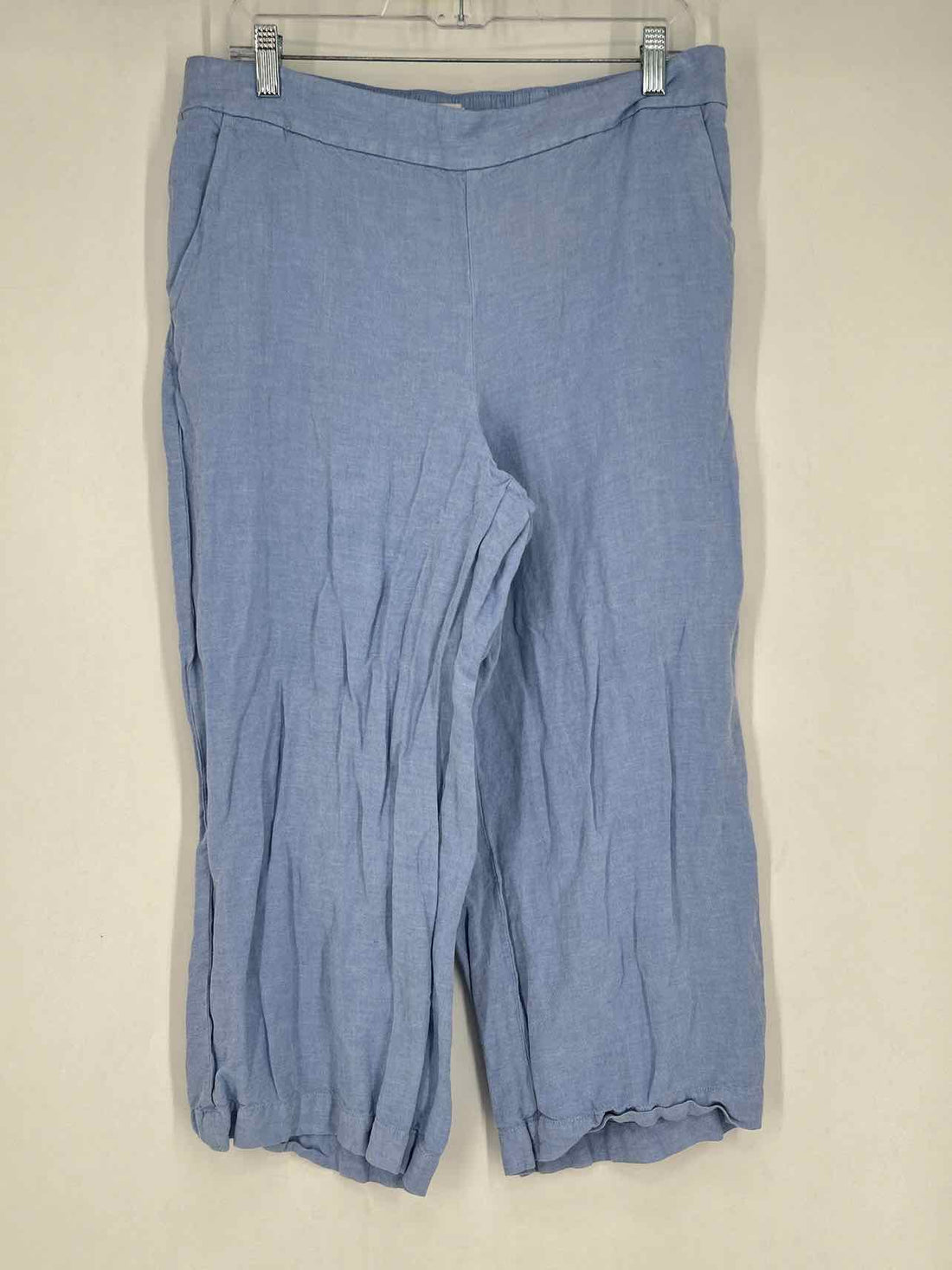 Loft Size LP Blue Linen Blend Pants