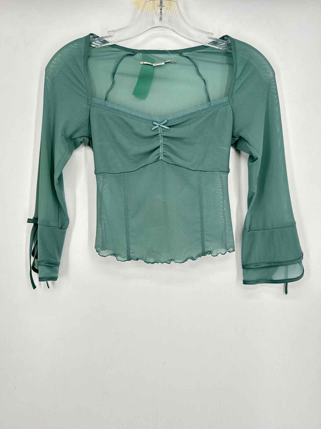 Kimchi Blue Size S Seafoam Mesh Long Sleeve