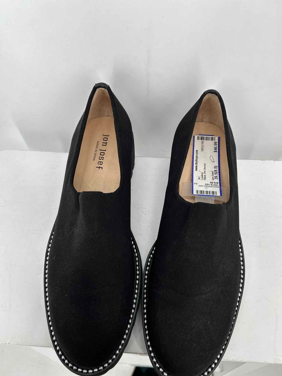 Jon Josef Women Size 39.5(8.5) Black Loafers