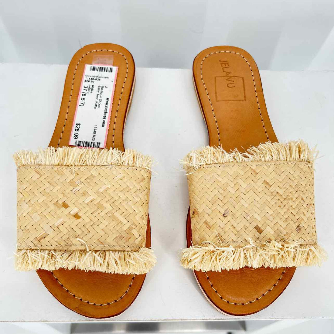 Jelavu Women Size 37 (6.5-7) Straw New Raffia Boutique Shoes
