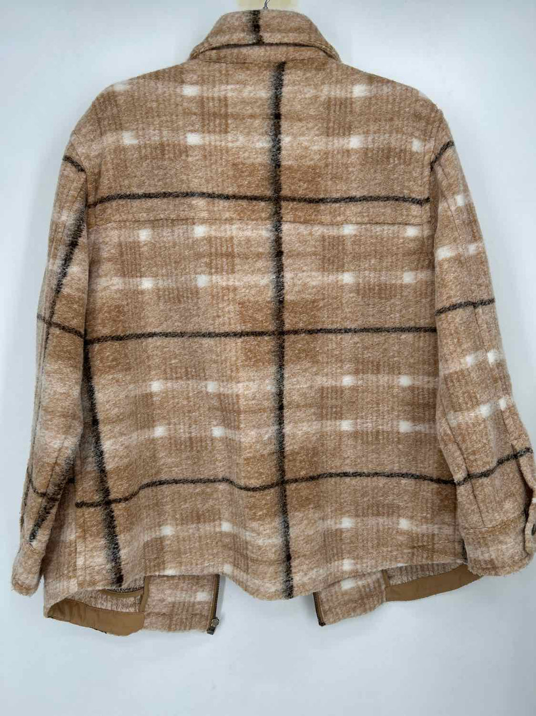 Joie Size L Camel Plaid Shacket