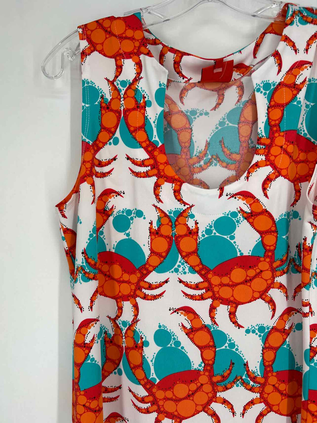 Tracy Negoshian Size XL White Print Sleeveless Dress