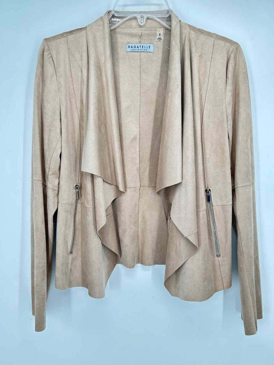 Bagatelle Size S Beige Faux Suede Jacket