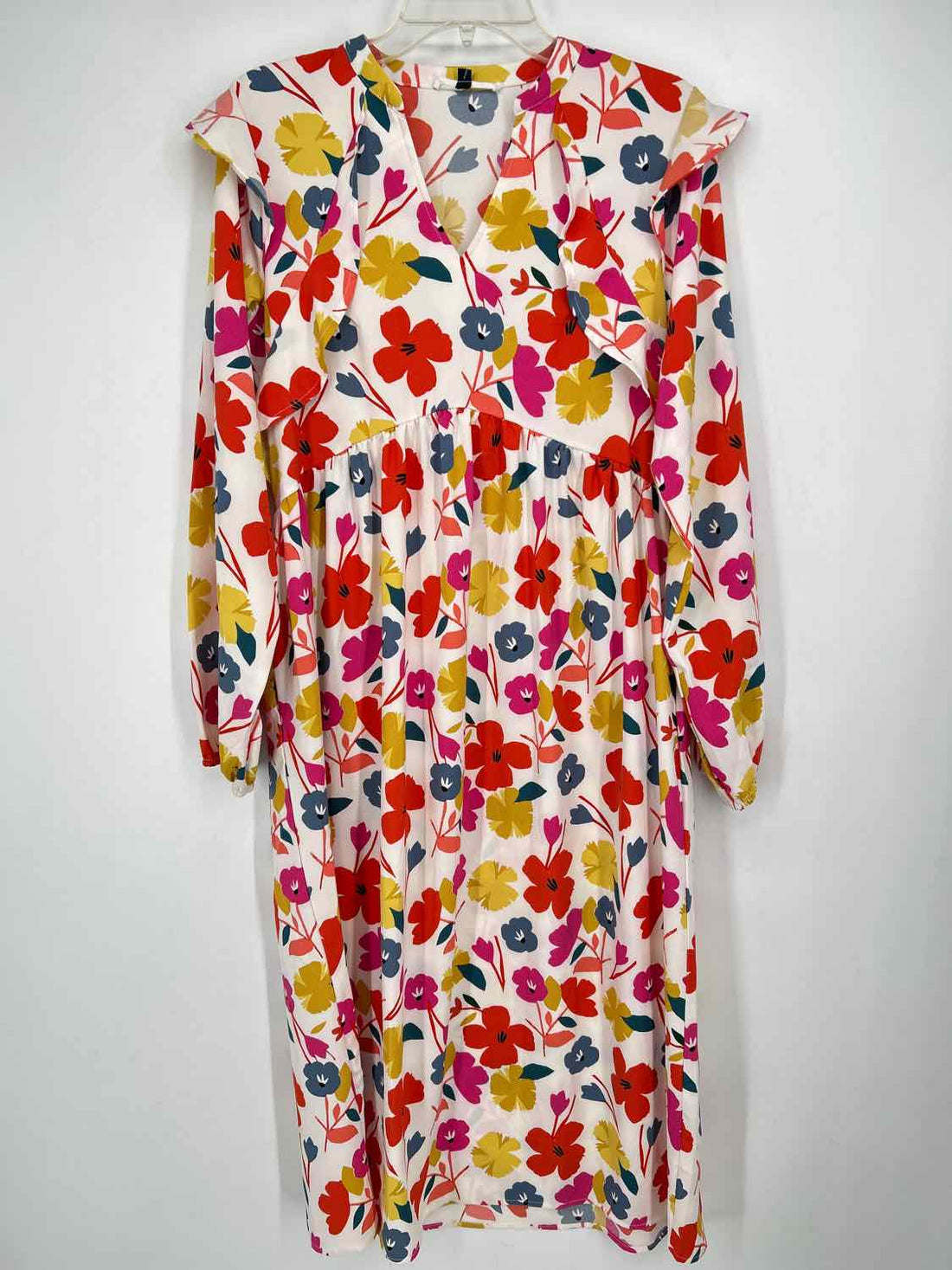 Michelle Mcdowell Size S White Floral Long Sleeve Dress