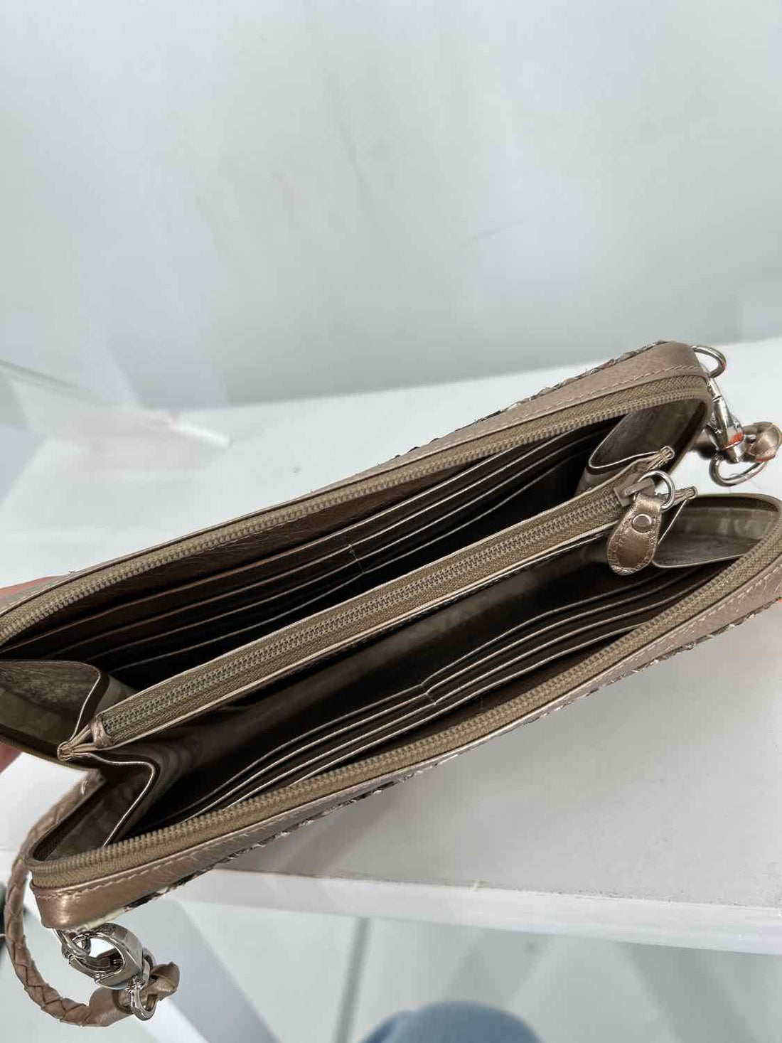 Francesco Biasia Snake Snake Embossed Leather Shoulder