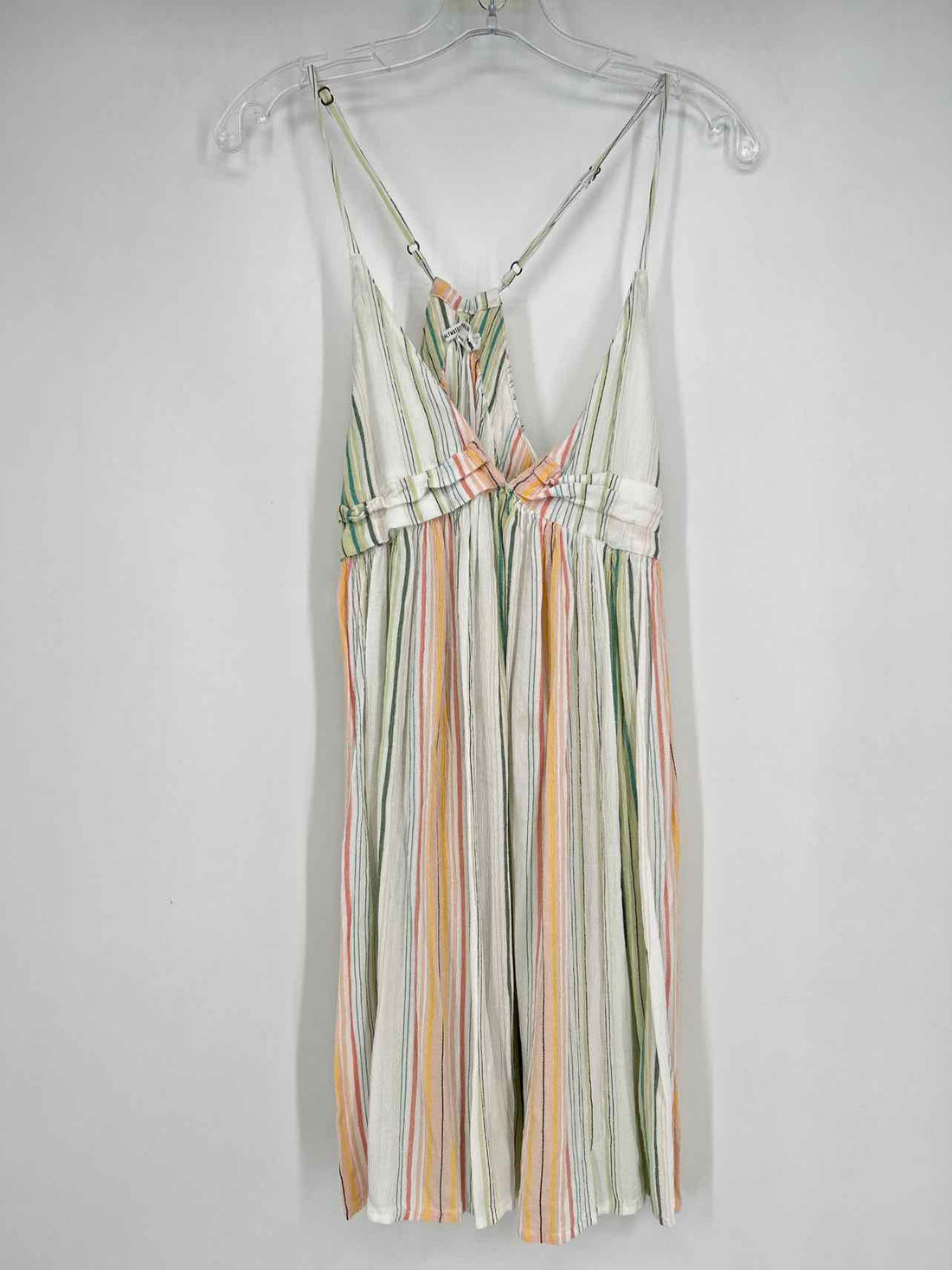 Oneil Size L White Striped Dress