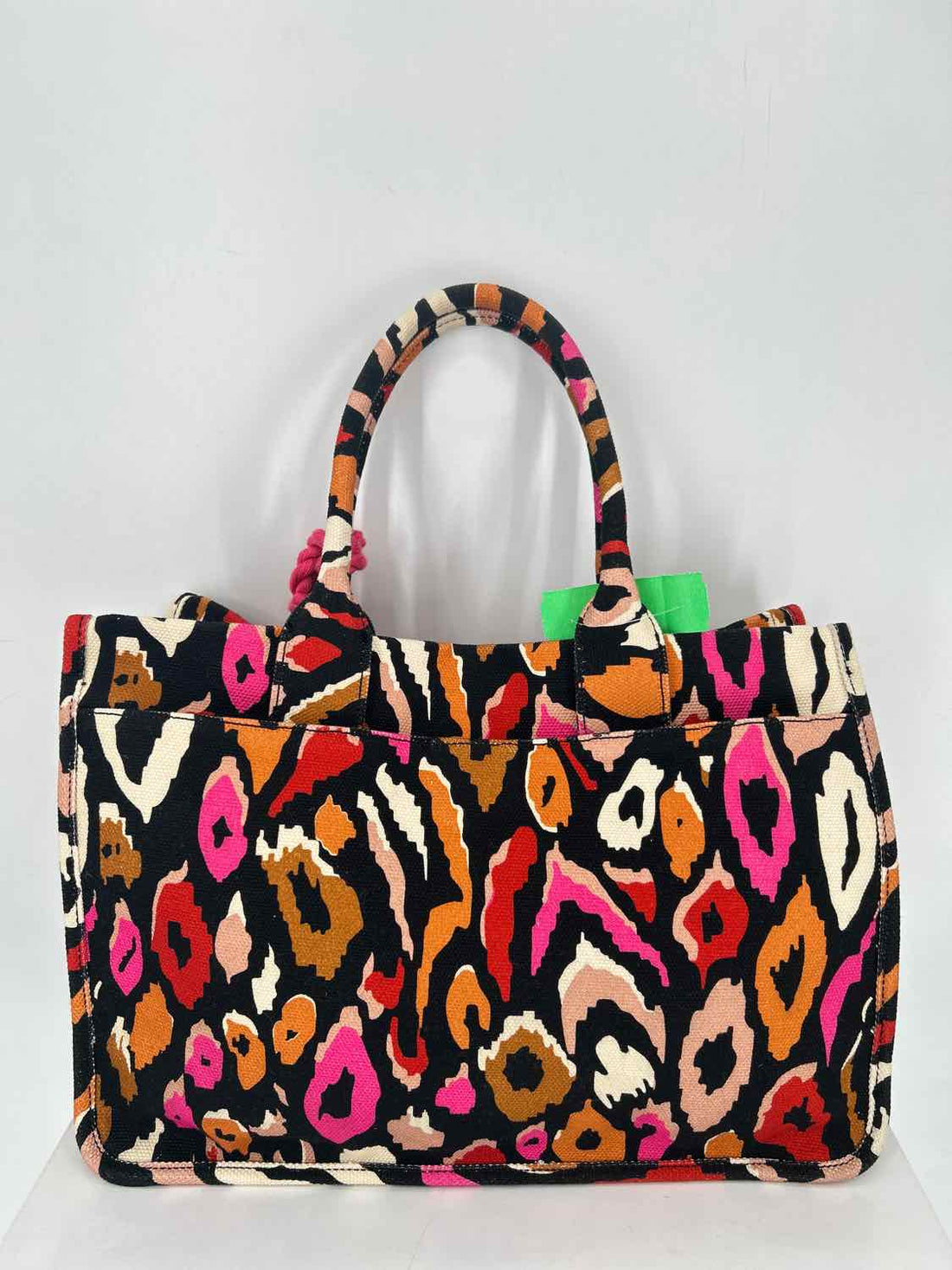 Vince Camuto Black Leopard Canvas Tote