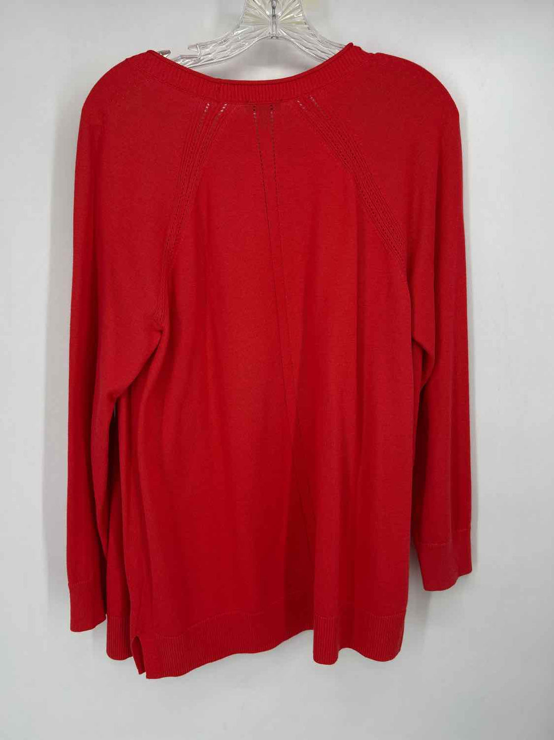 Talbots Size LP Bright Red Cardigan
