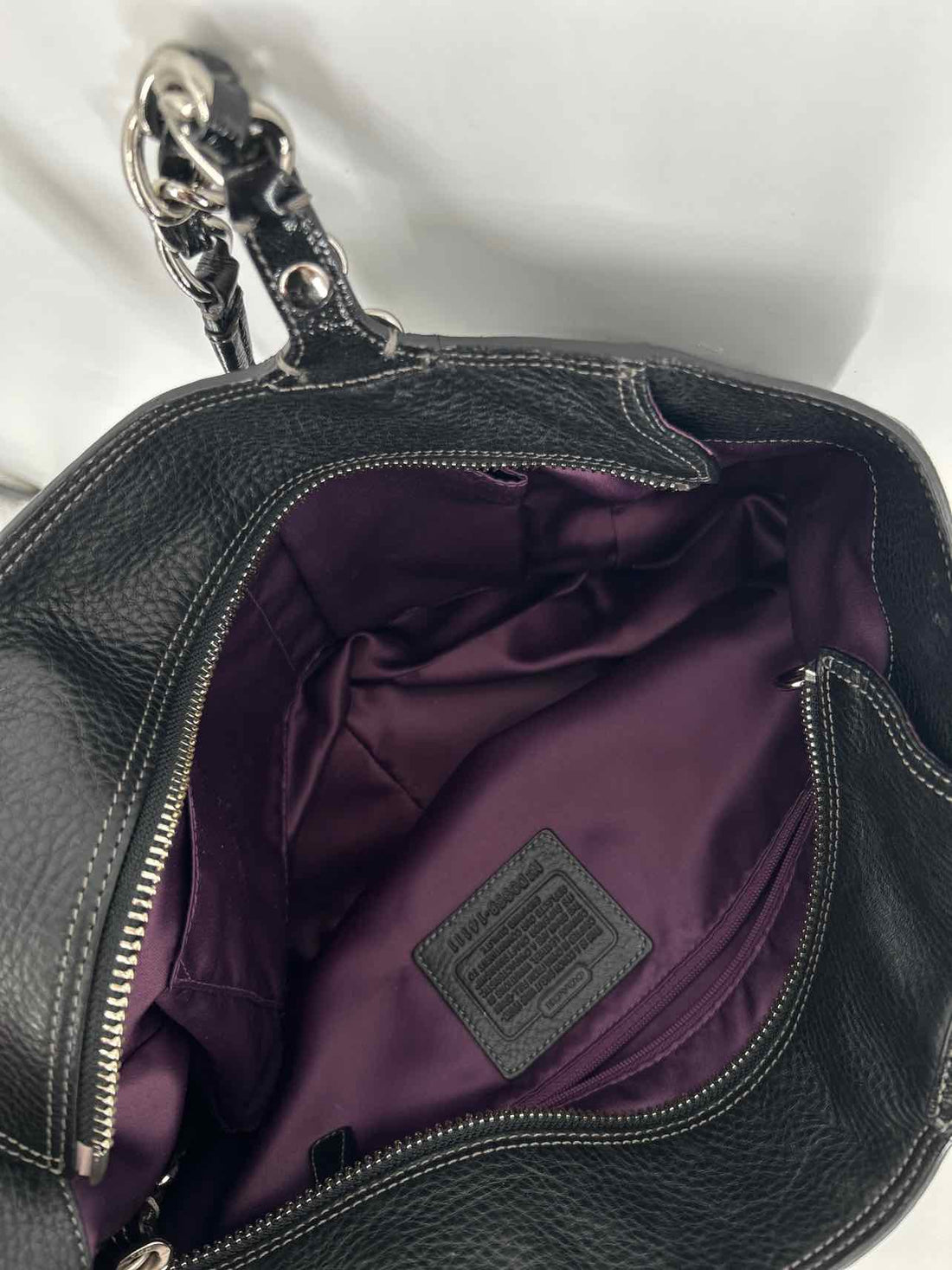 Coach Black Leather Vintage Tote