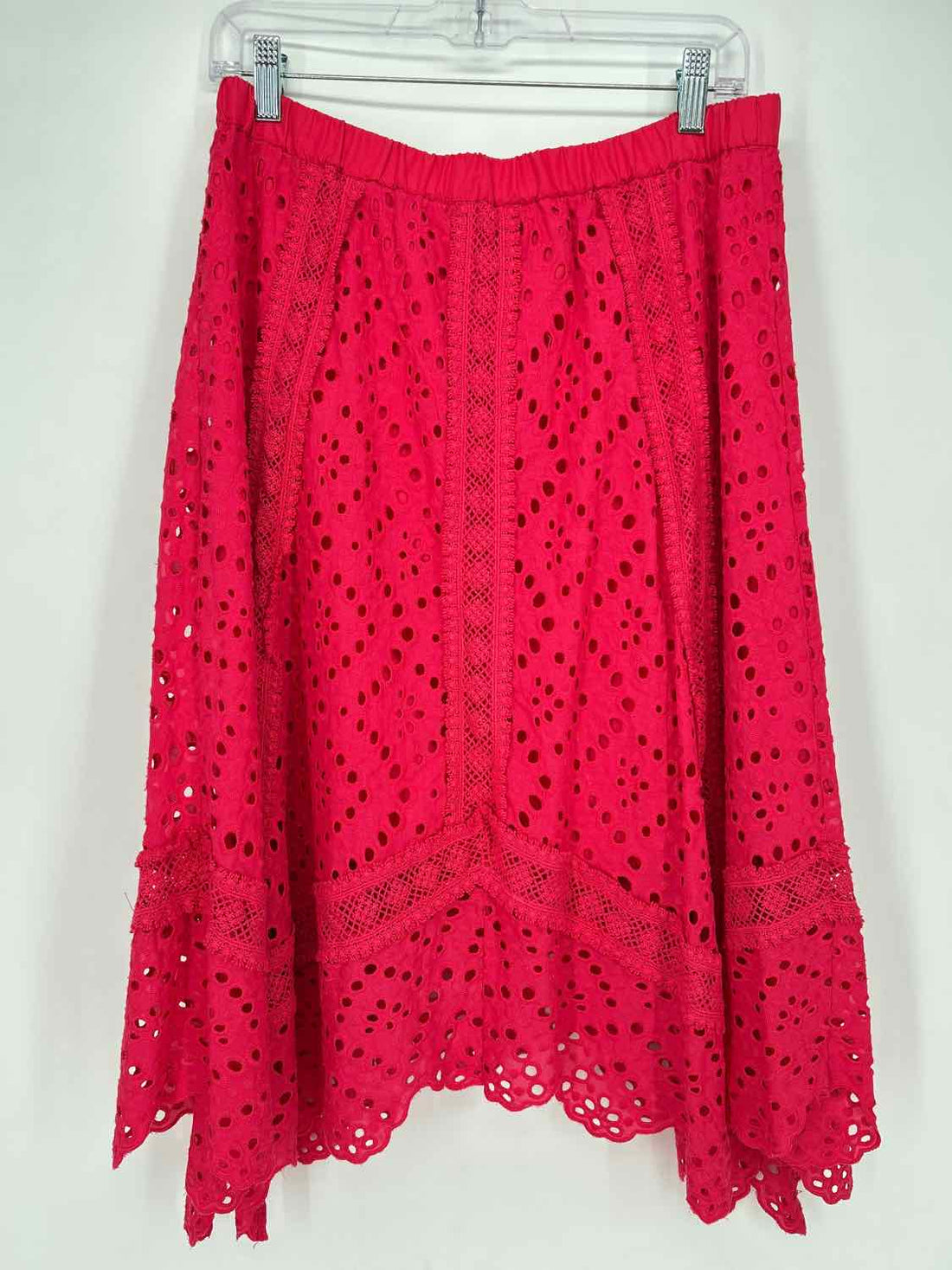 Chelsea & Theodore Size M Dark Pink Eyelet Skirts