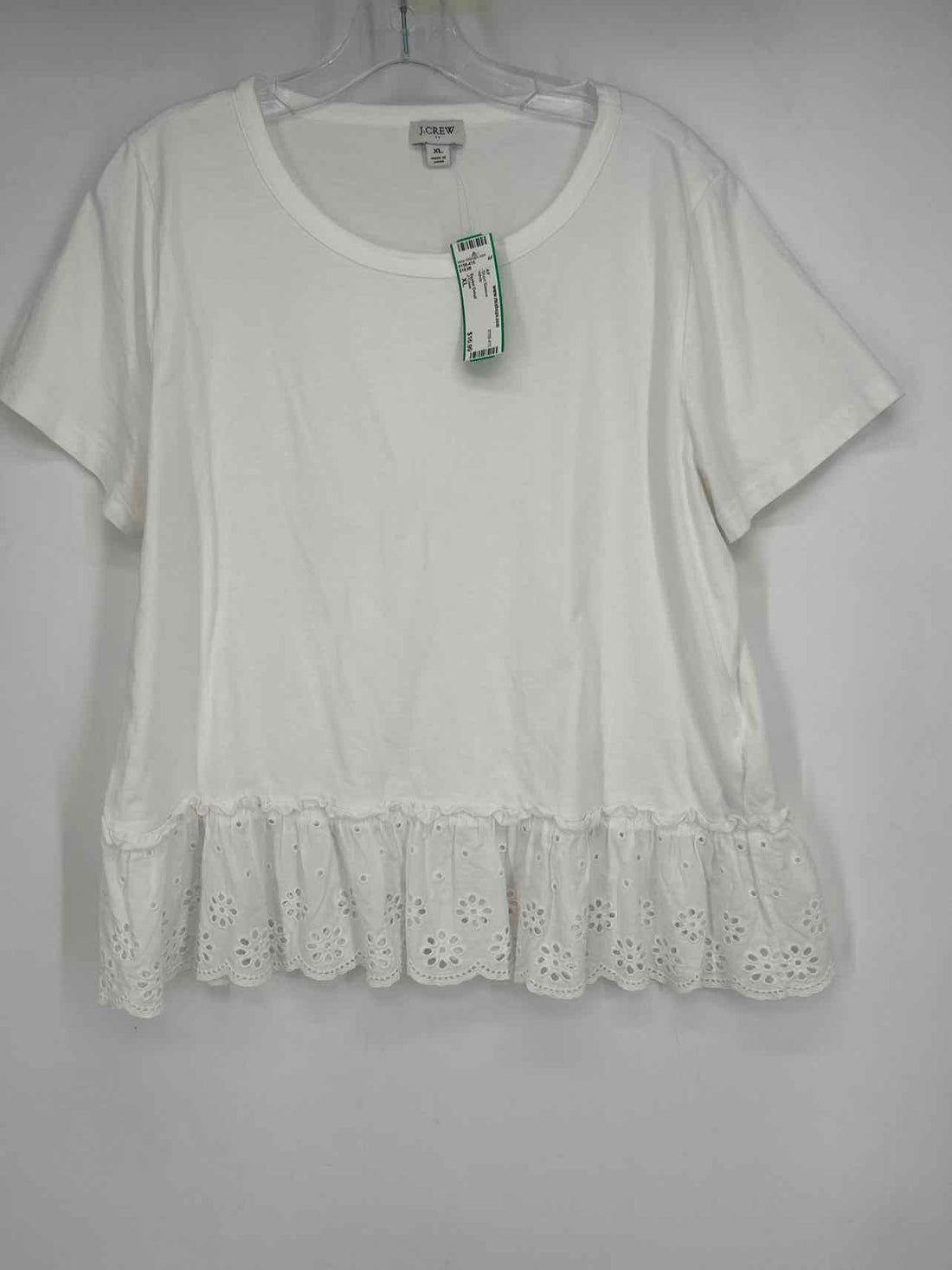 J Crew Size XL White Short Sleeve