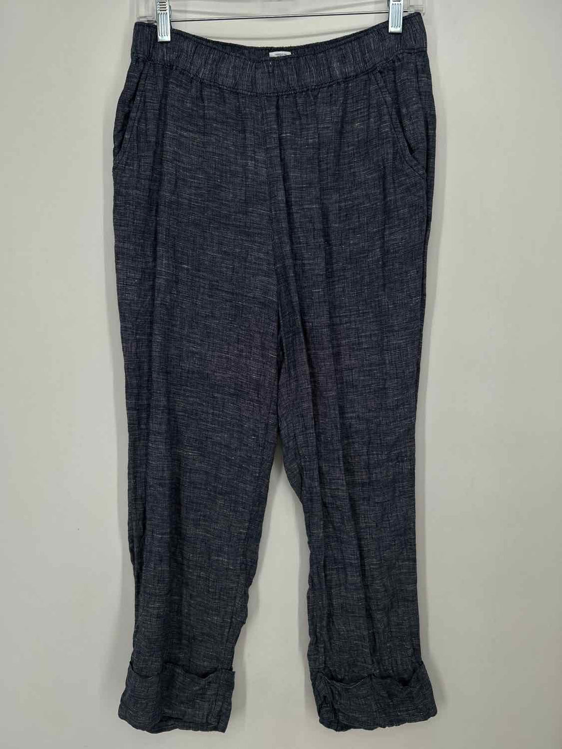 Sigrid Olsen Size M Navy Linen 100% Pants