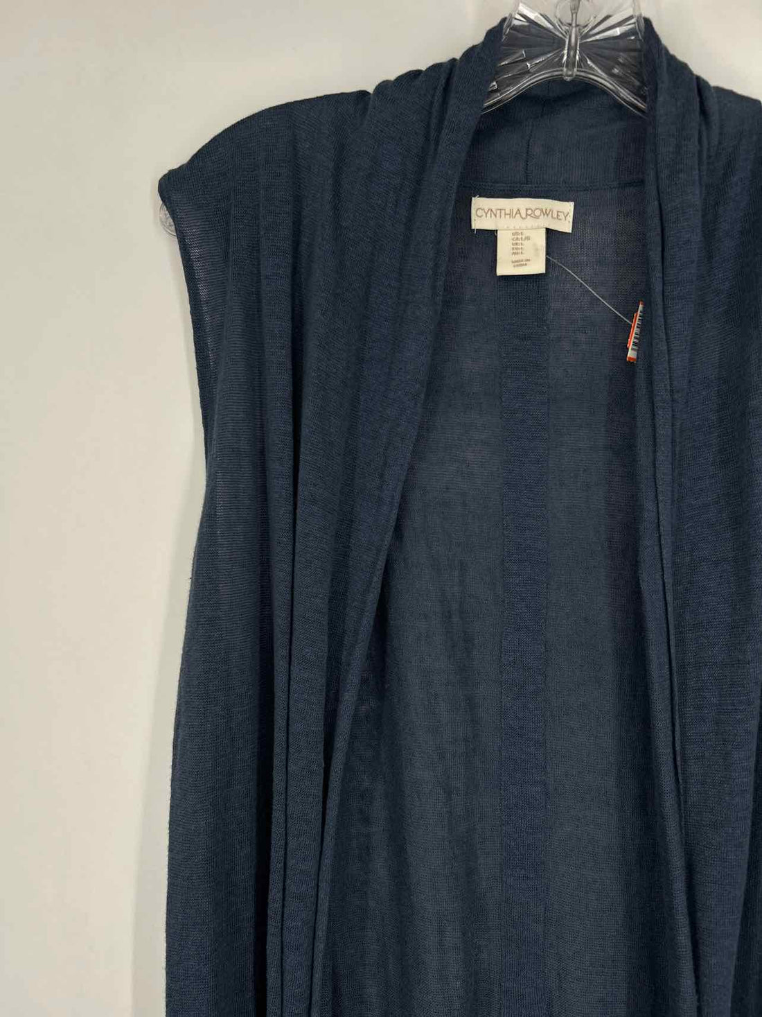 Cynthia Rowley Size L Dusty Blue Linen Vest