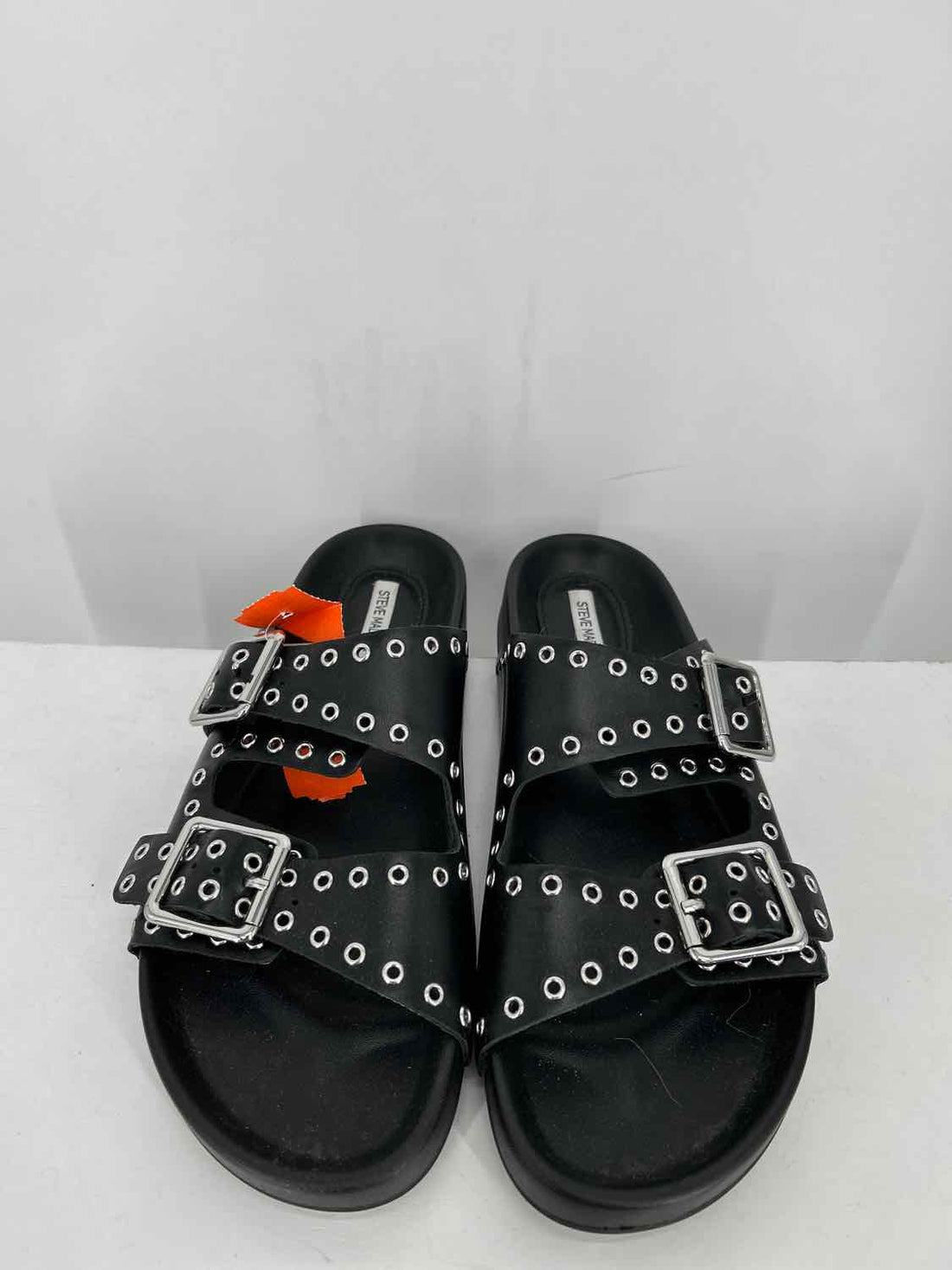 Steve Madden Women Size 7 Black Genuine Leather Sandals
