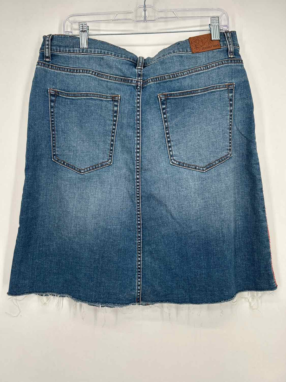 Johnny Was Size 32(14) Denim Floral Embroidered Skirts