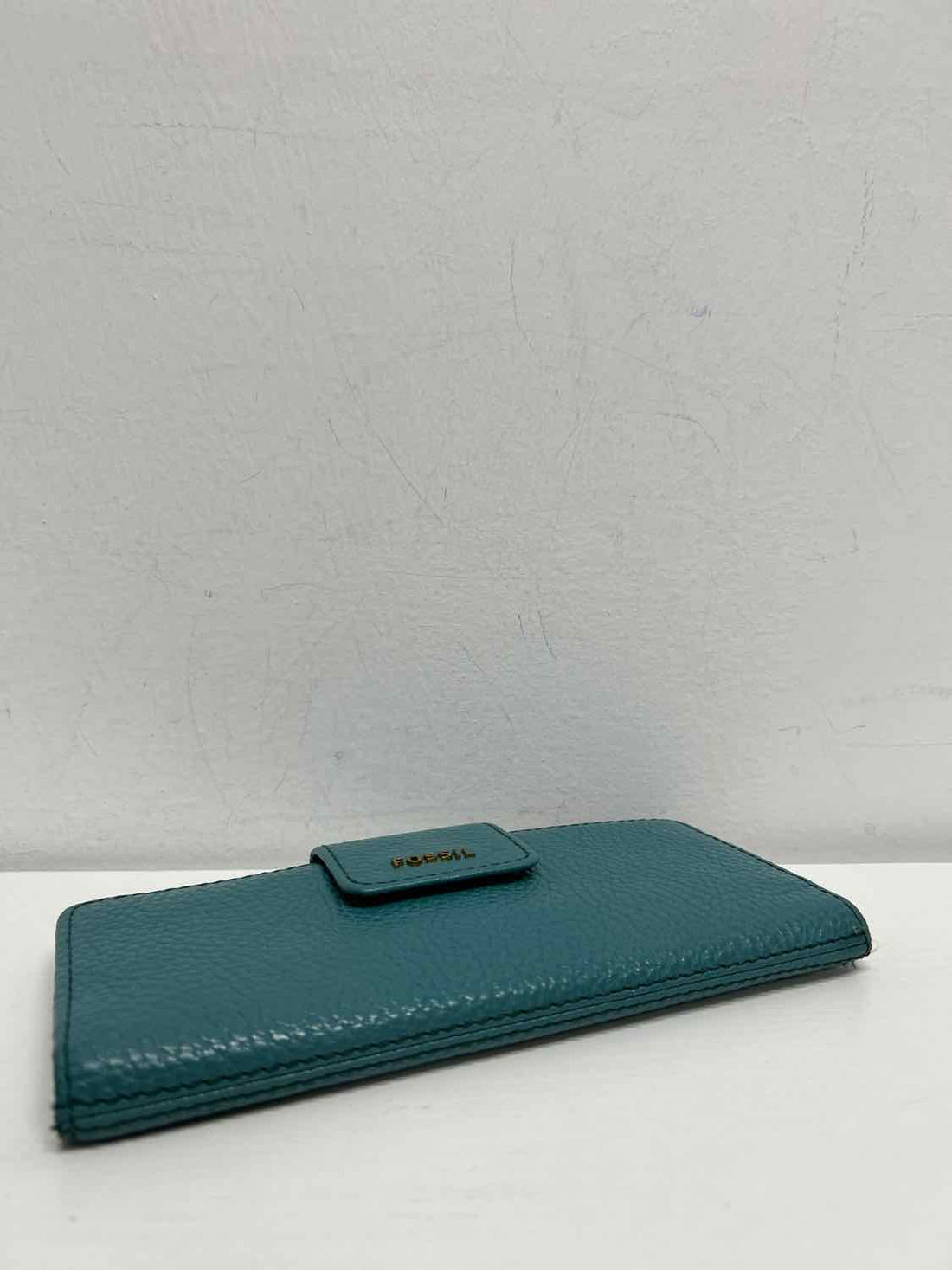 Fossil Teal Pebbled Leather Pre Owned Wallet