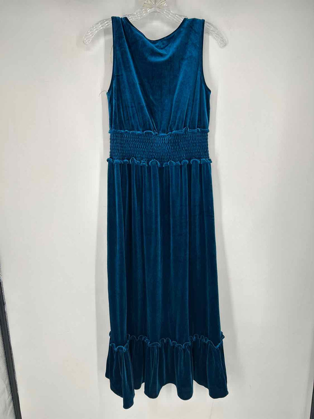 Umgee Size S Blue Velvet Sleeveless Dress