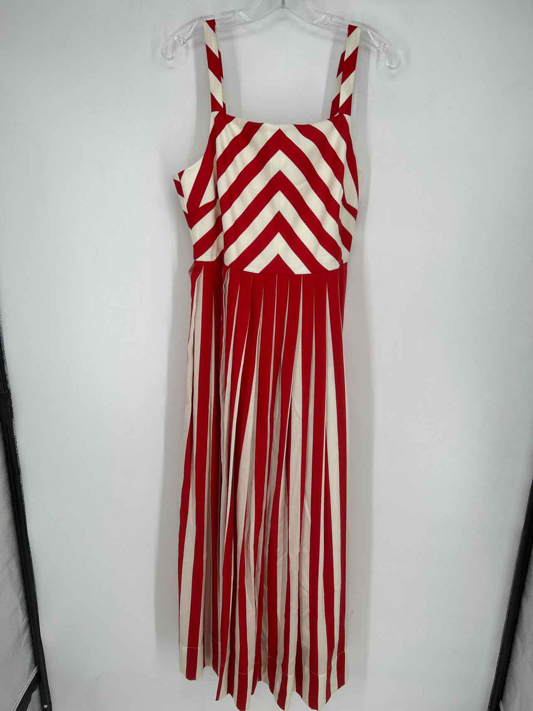 Tuckernuck Size L Red & White Striped Dress