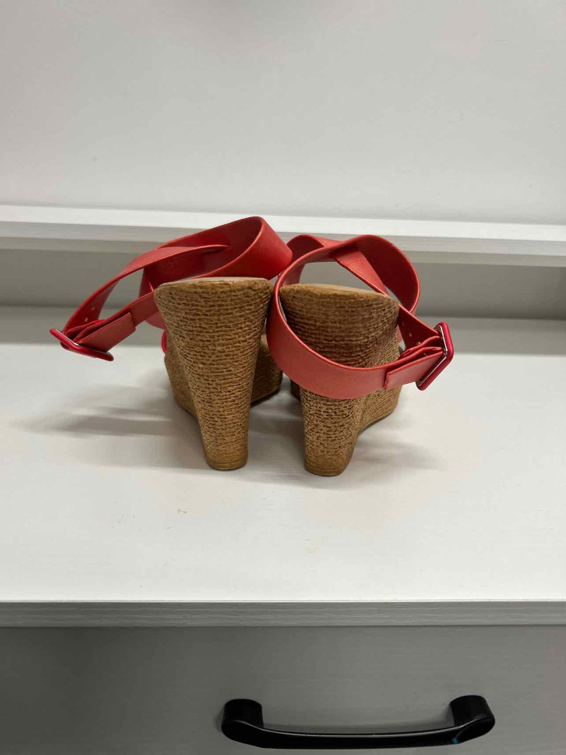 Italian Shoe Makers Women Size 7 Red Wedges