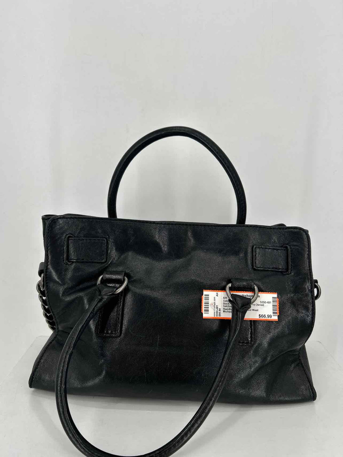 Michael Kors Black Leather Pre Owned Satchel