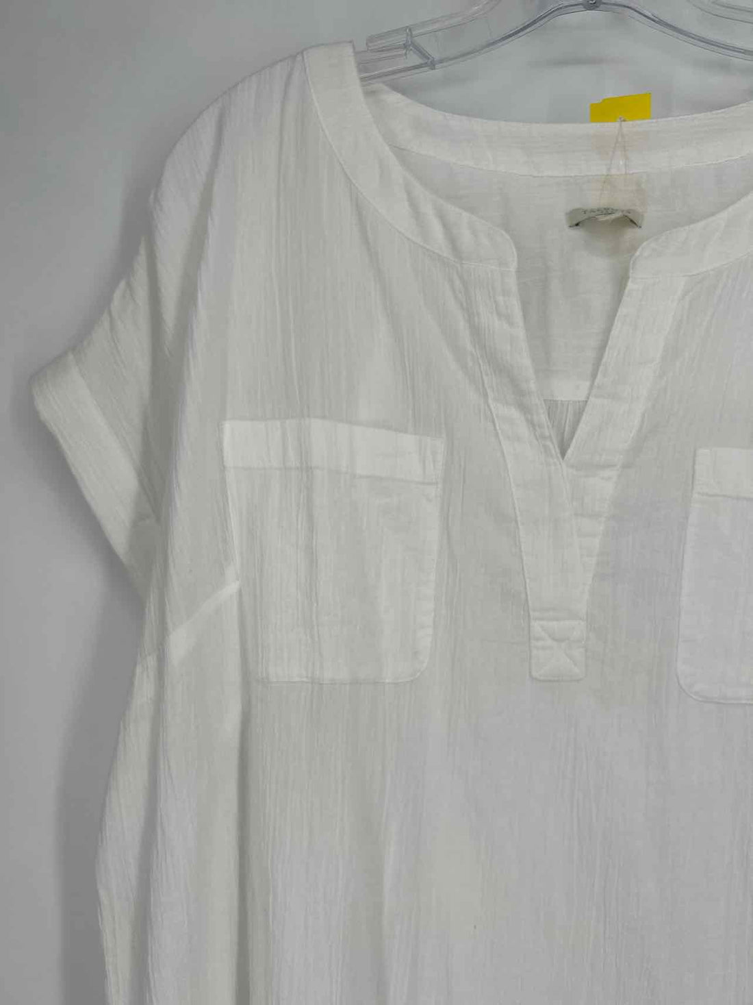 Talbots Size L White Short Sleeve