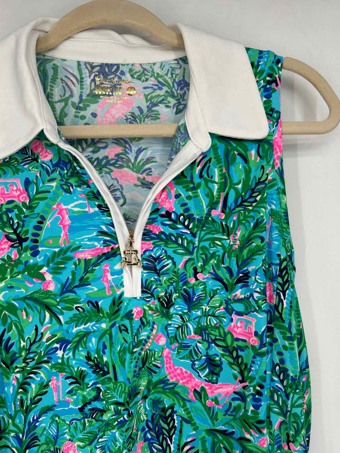 Lilly Pulitzer Size M Blue Print Sleeveless Lilly Pulitzer Luxletic Dress