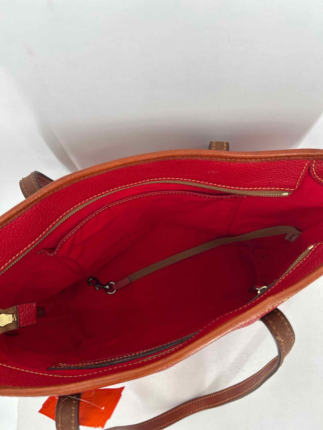 Dooney & Bourke Red Pebbled Leather Pre Owned Tote