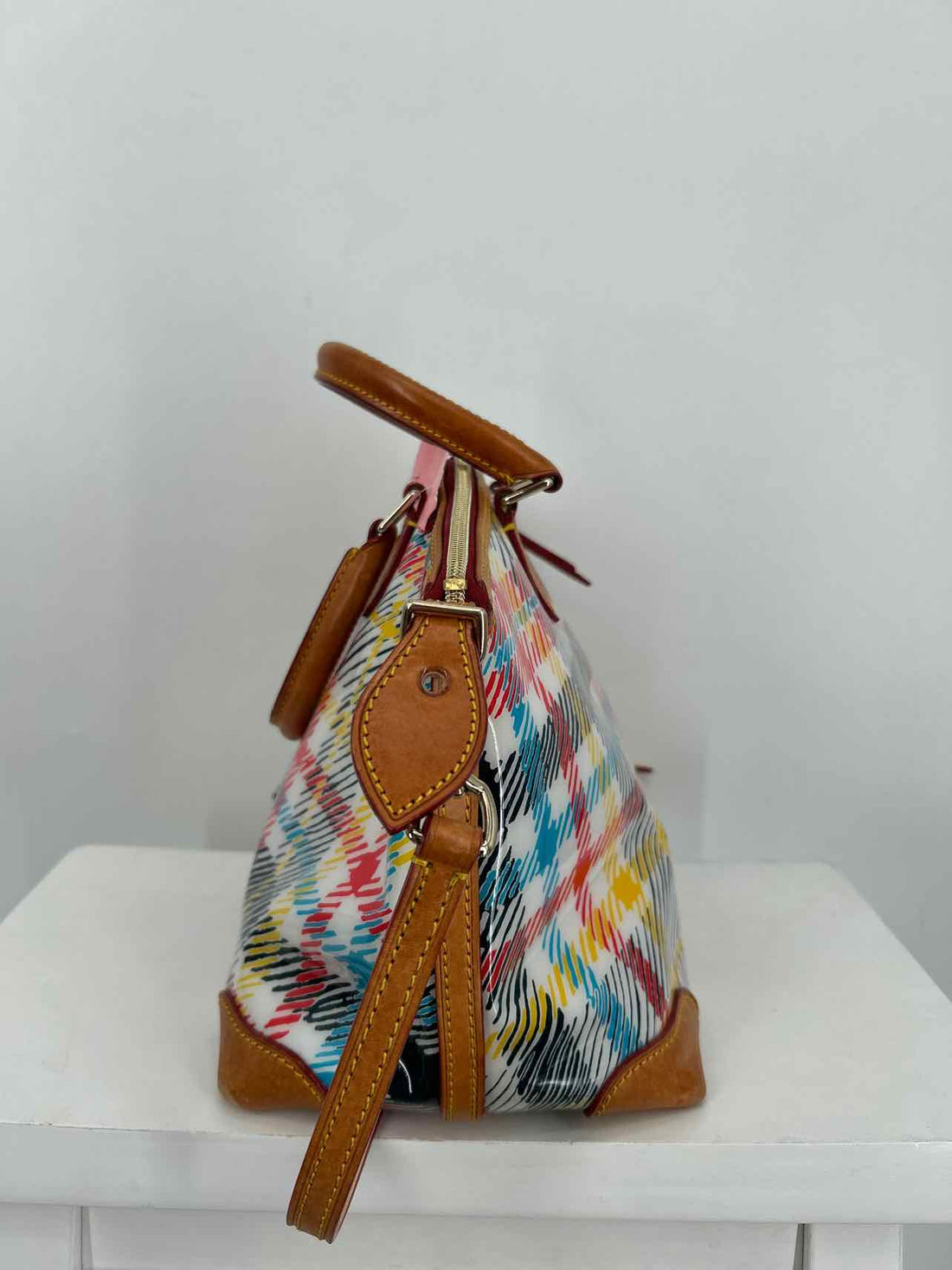 Dooney & Bourke Plaid Leather Good Satchel