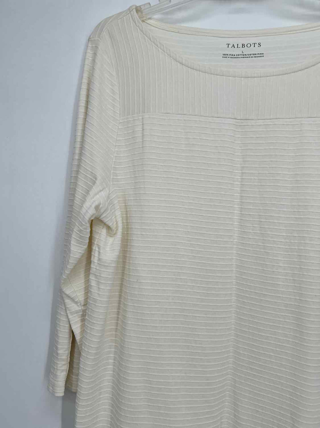 Talbots Size L White Long Sleeve