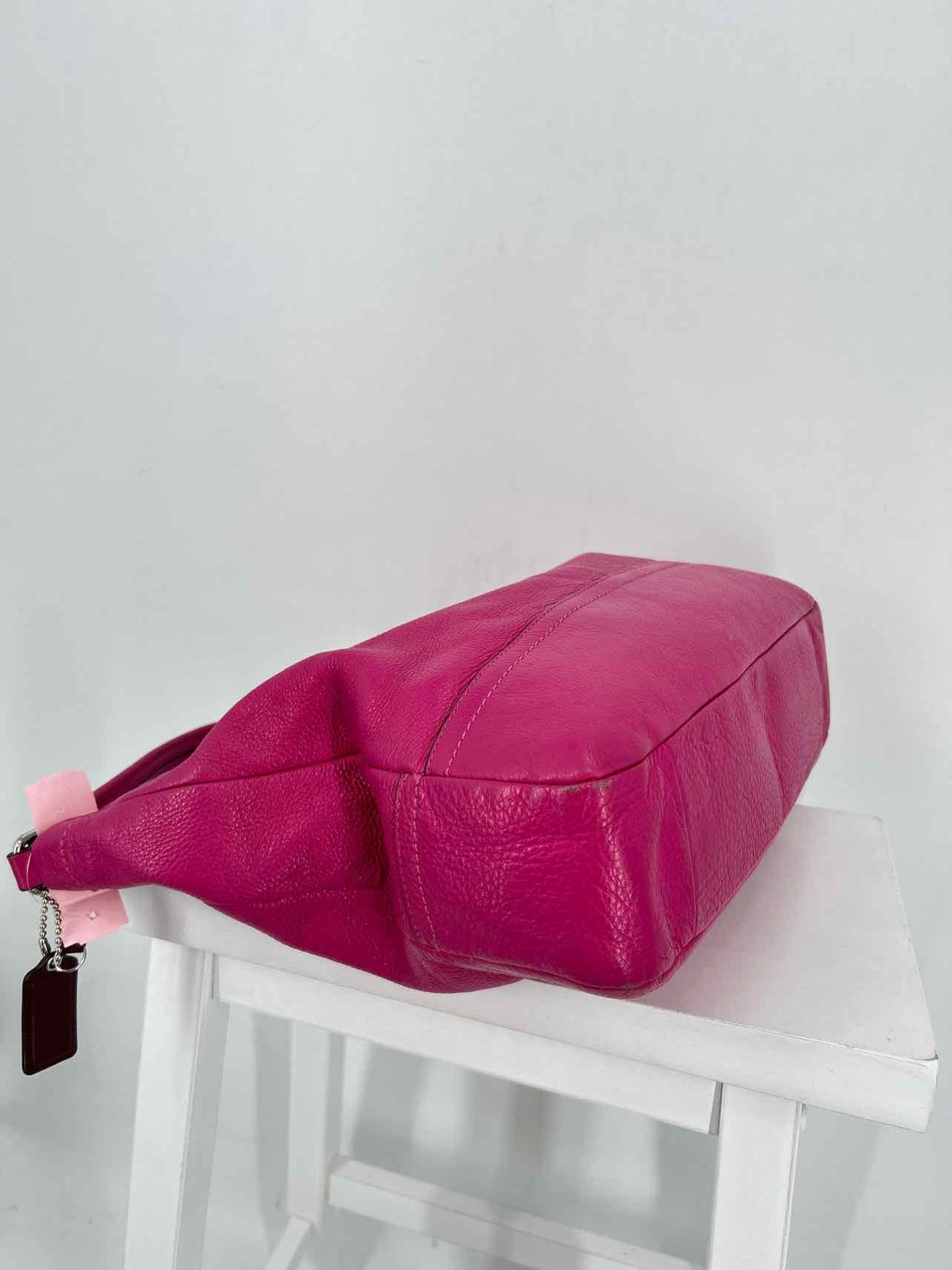 Coach Fuchsia Pebbled Leather Shoulder