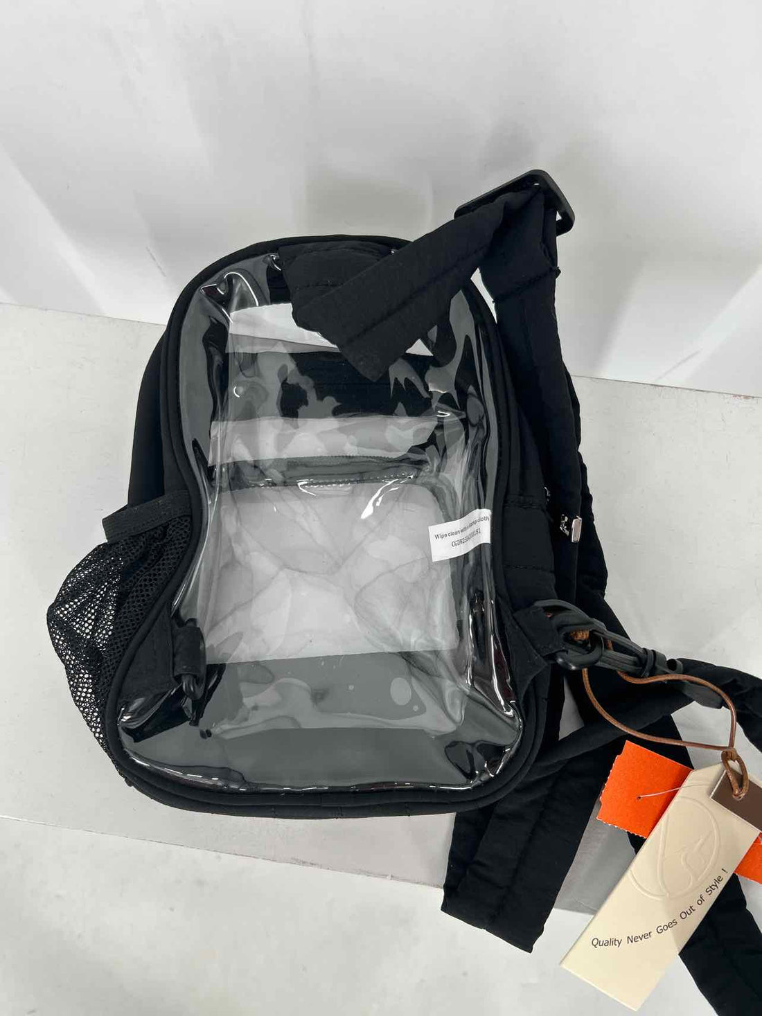 Missnine Black Clear Plastic NWT Crossbody