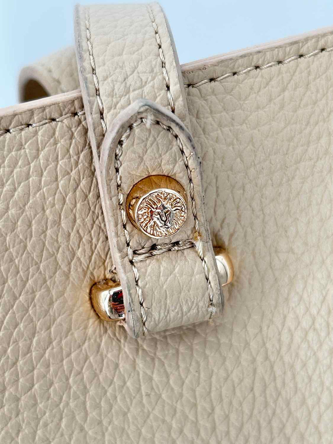 Anne Klein Beige Faux Leather Pre Owned Tote