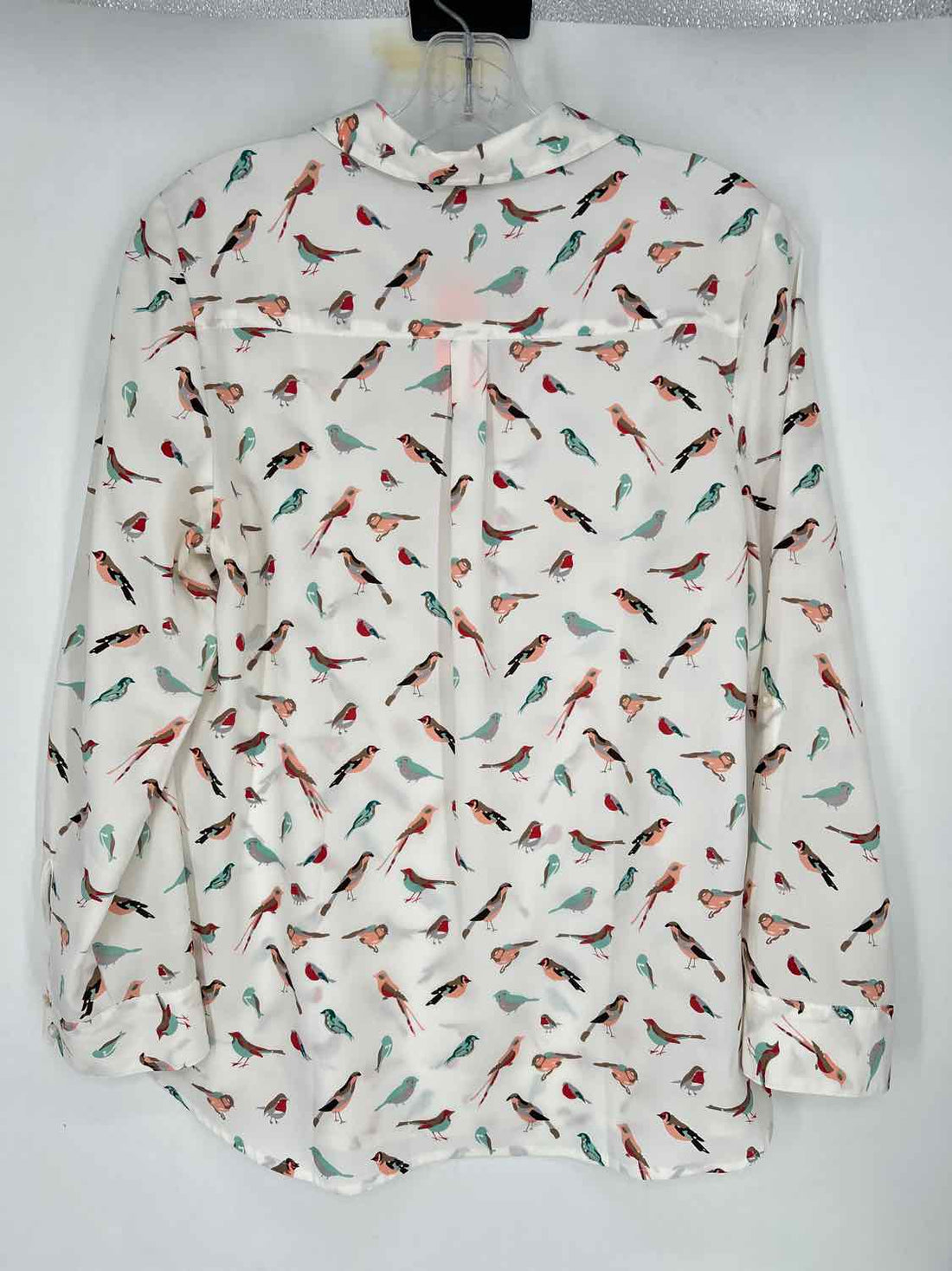 Ann Taylor Size MP White Print Long Sleeve