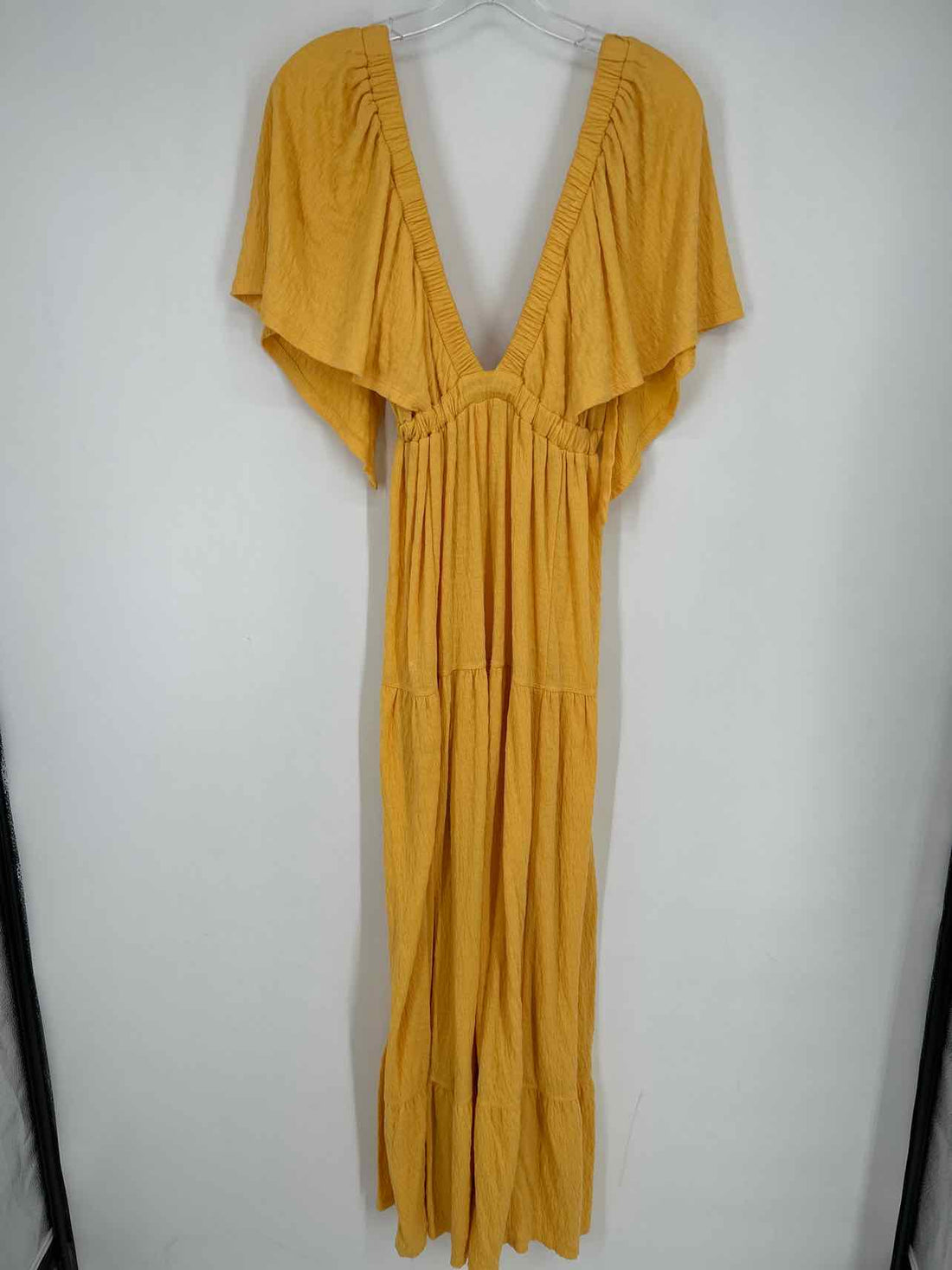 FP Beach Size XS Yellow Short Sleeve Maxi