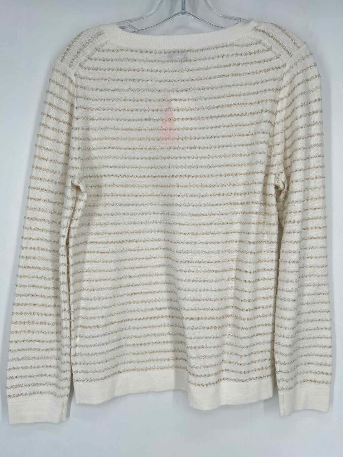 J Crew M White & Gold Sweater NWT Holiday