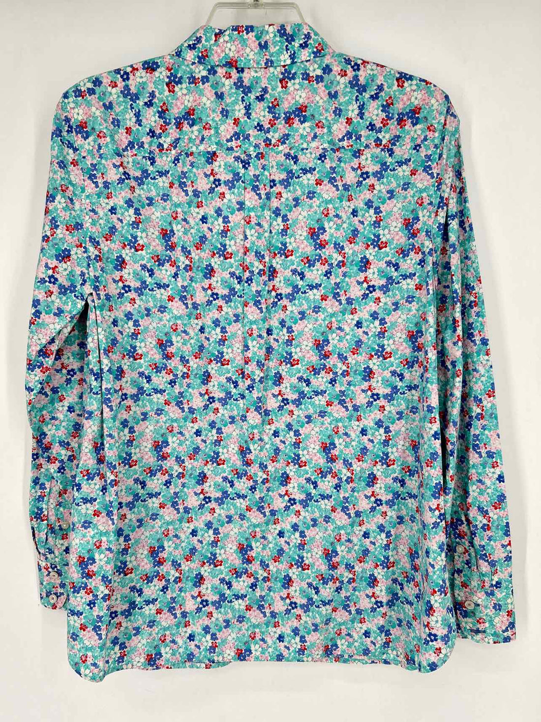 Talbots Size M Aqua & Blue Floral NWT Long Sleeve
