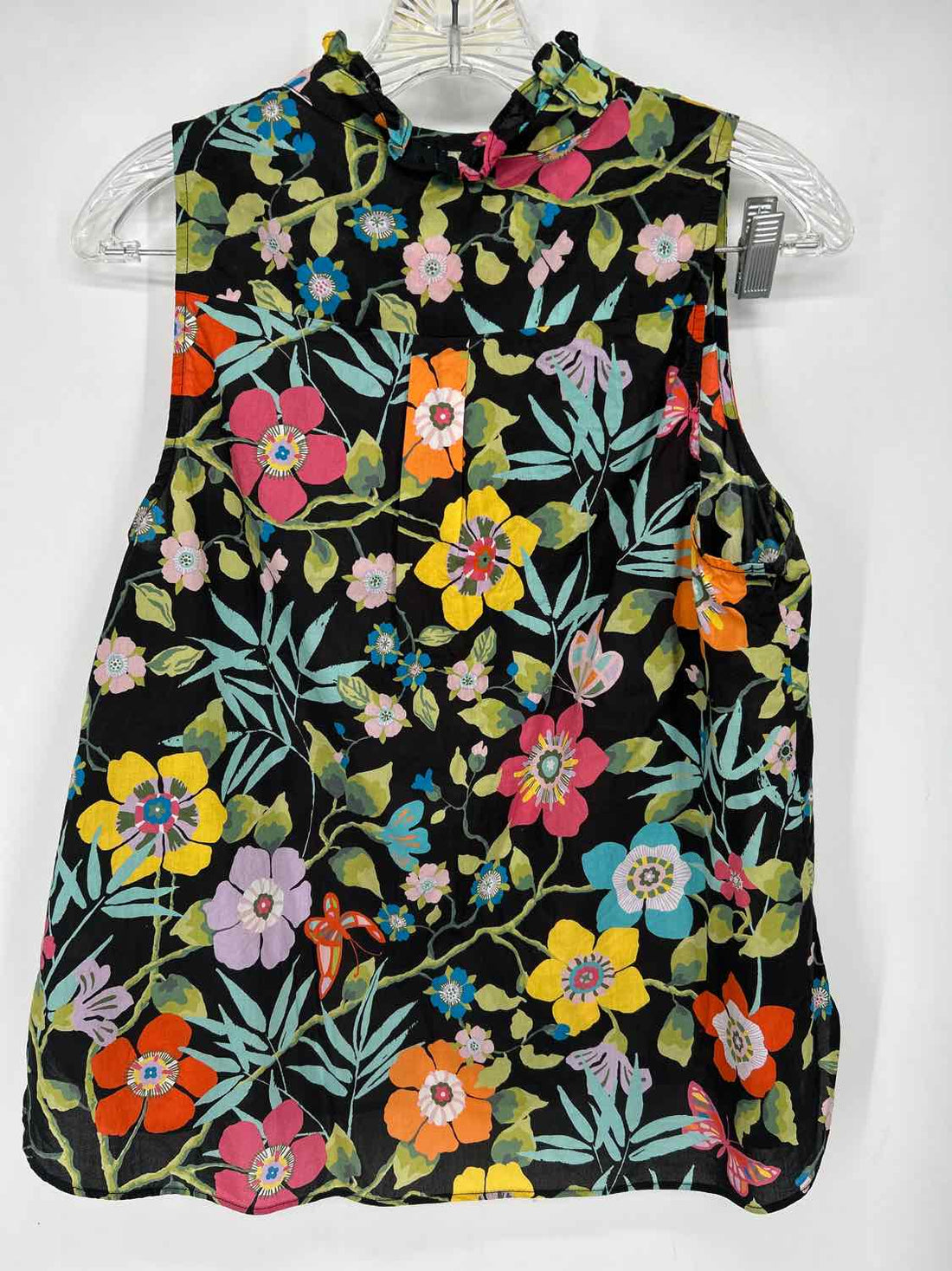 J Crew Size 10 Black Floral Sleeveless Multi-Piece Set
