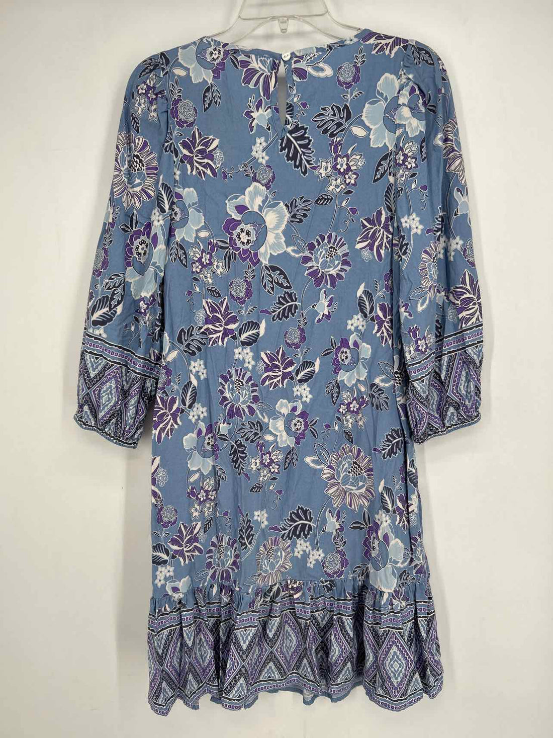 Beach Lunch Lounge Size S Blue Floral Dress