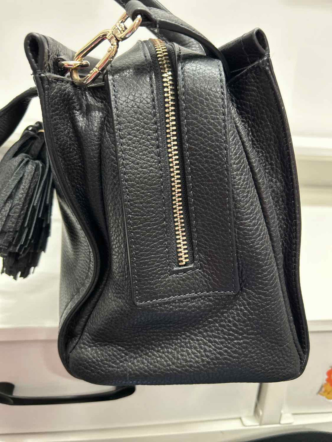 Kate Spade Black Pebbled Leather Pre Owned Satchel