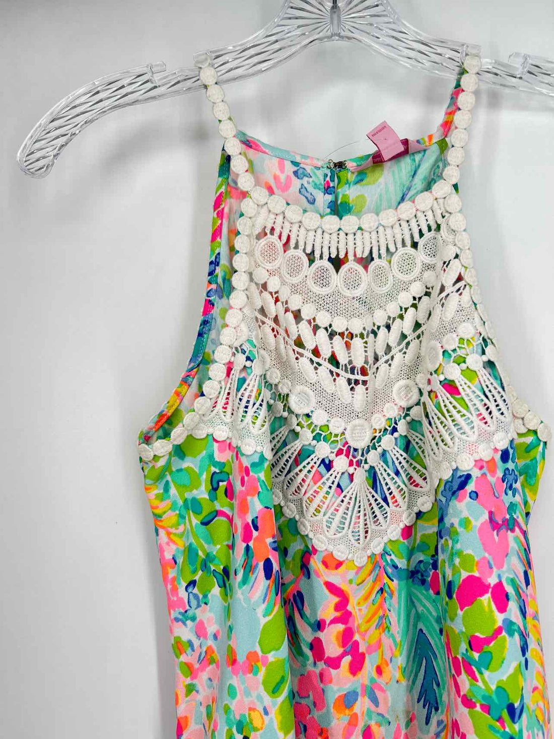 Lilly Pulitzer 2 Light Blue Neon Print Sleeveless Lilly Pulitzer Dress
