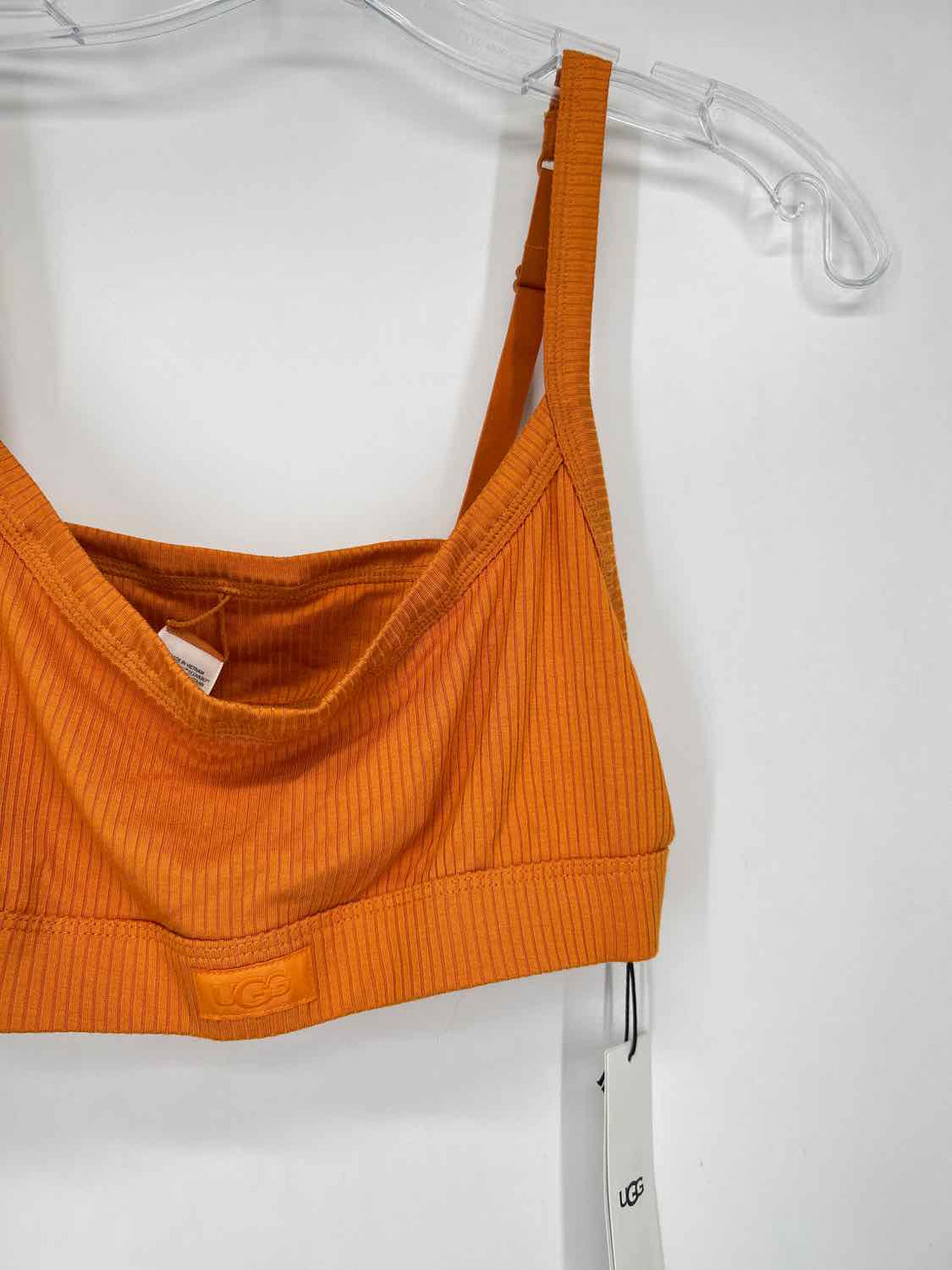 Ugg Size S Orange Ribbed Active Sports Bras