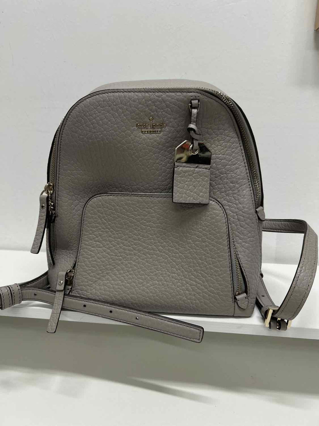Kate Spade Light Gray Leather Excellent Condition Backpack