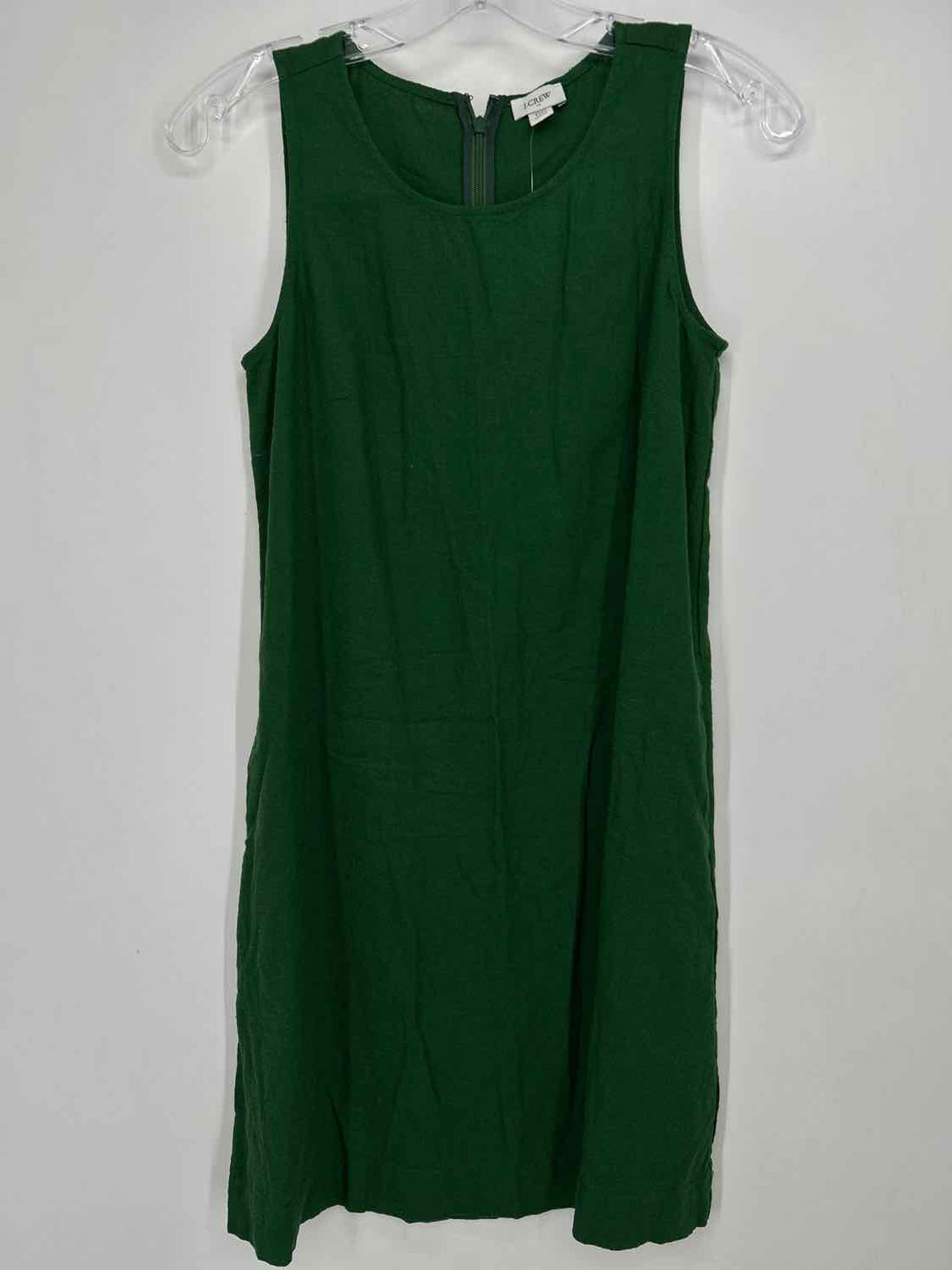 J Crew Size 00 Green Linen Blend Dress