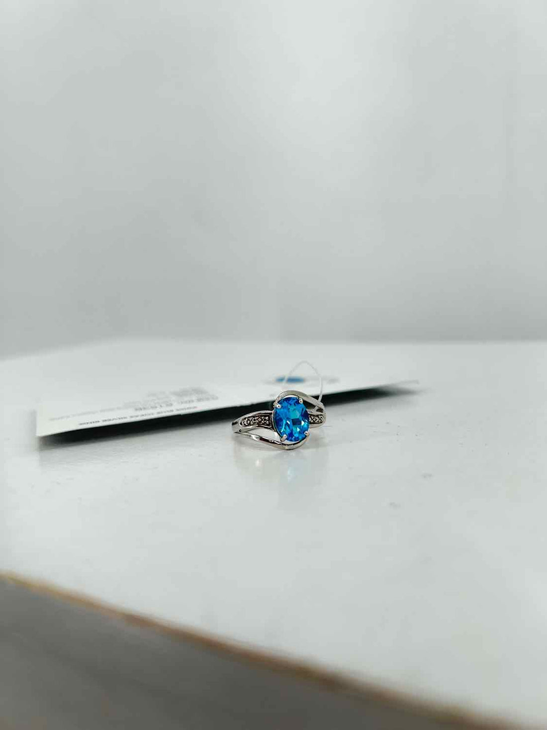Gems TV Size 7 925 Blue Topaz Silver Ring