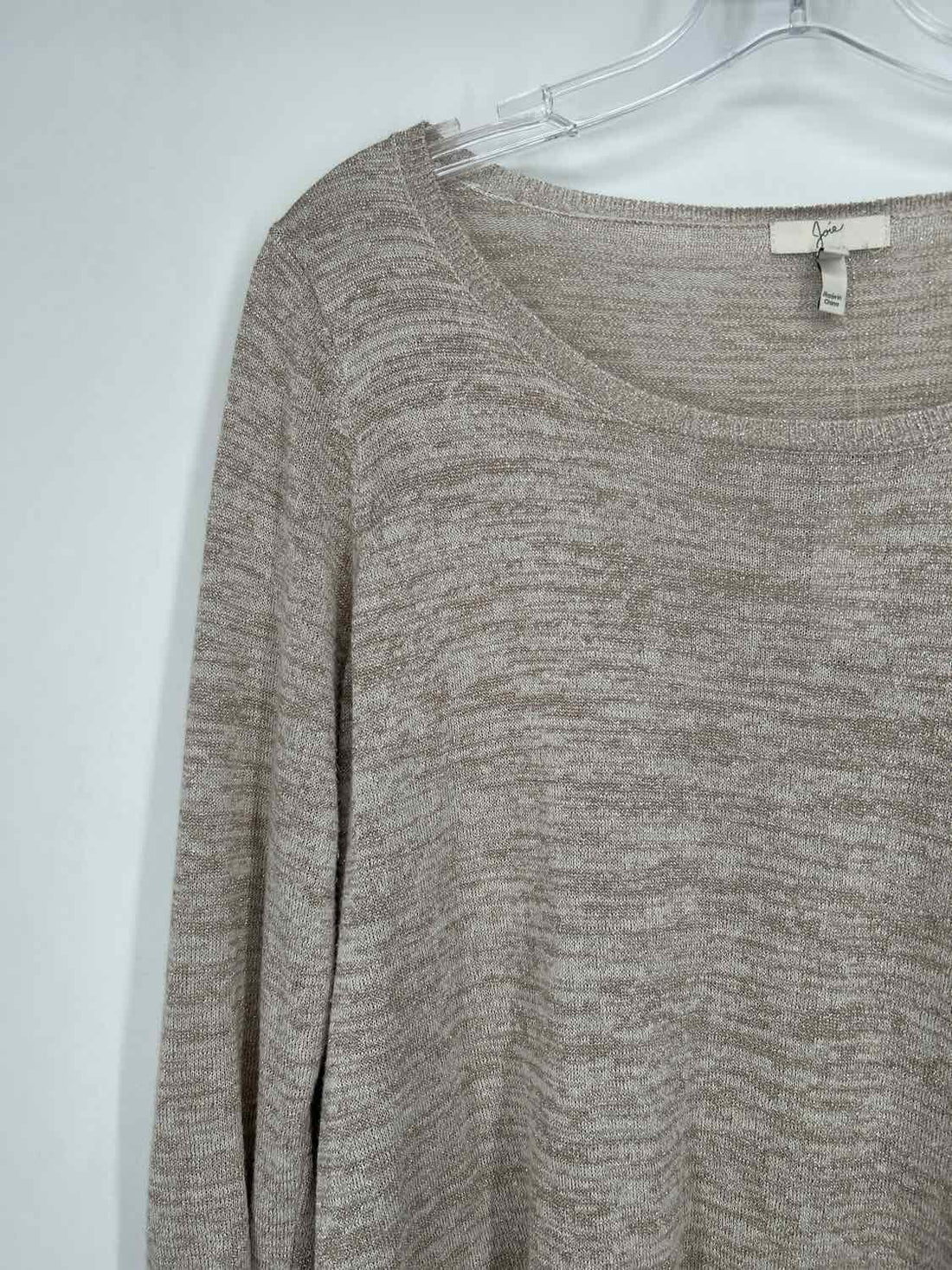 Joie Size M Heathered Beige Shimmer Sweater